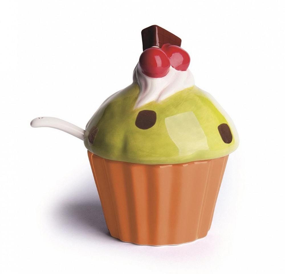 Cup Cake Zuccheriera, Ceramica, Multicolore, 9.2x9.2x13 cm Excelsa