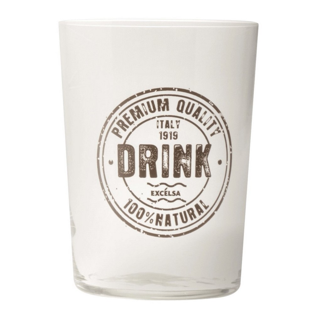 Bicchiere acqua vetro decorato serie premium quality trasparente cl 55  Excelsa