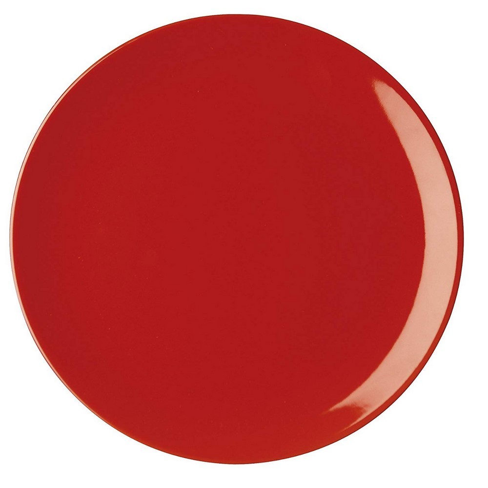 Piatto Piano,Trendy, Ceramica, Rosso, 26x26x1 cm cod.42024 Excelsa