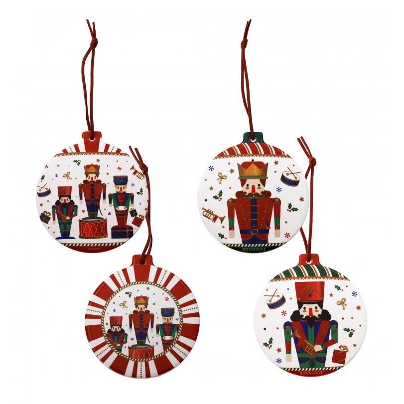 Brandani set 4 sottobicchieri Schiaccianoci ceramica/sughero cod.84193 Brandani