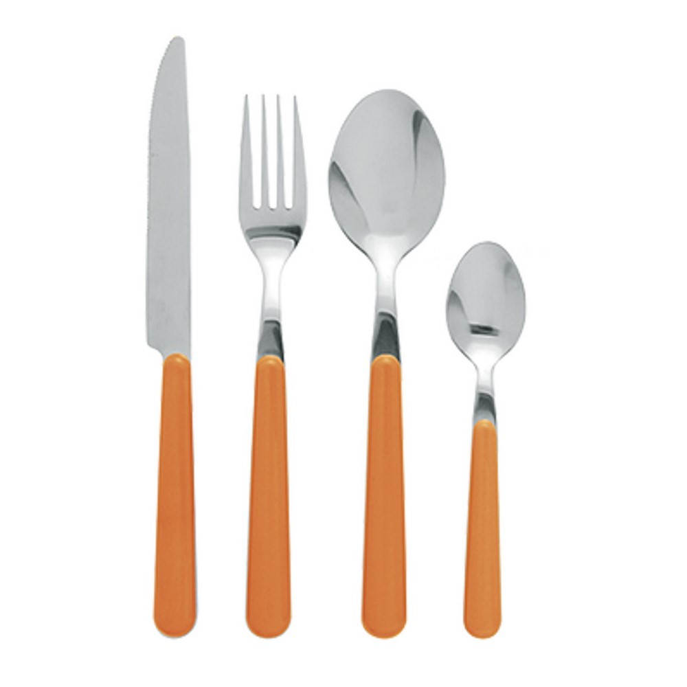 Set 24 posate JOLLY arancio , coltello forchetta cucchiaio cucchiaino Excelsa