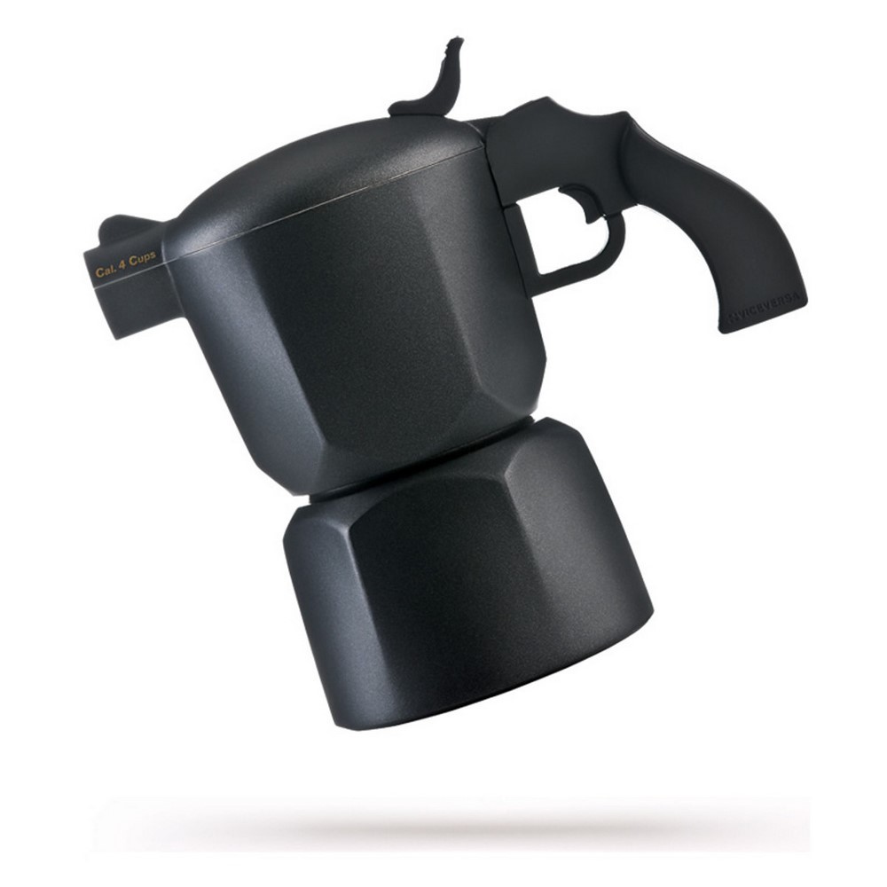 Caffettiera pistola NOIR 4 tazze , idea regalo cod.46291 Viceversa