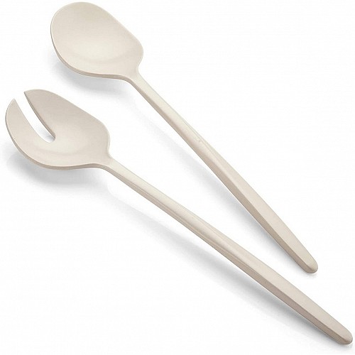 Acquista online Guzzini Tierra Posate Insalata, Pio&Tito Toso, 28 cm, Bianco