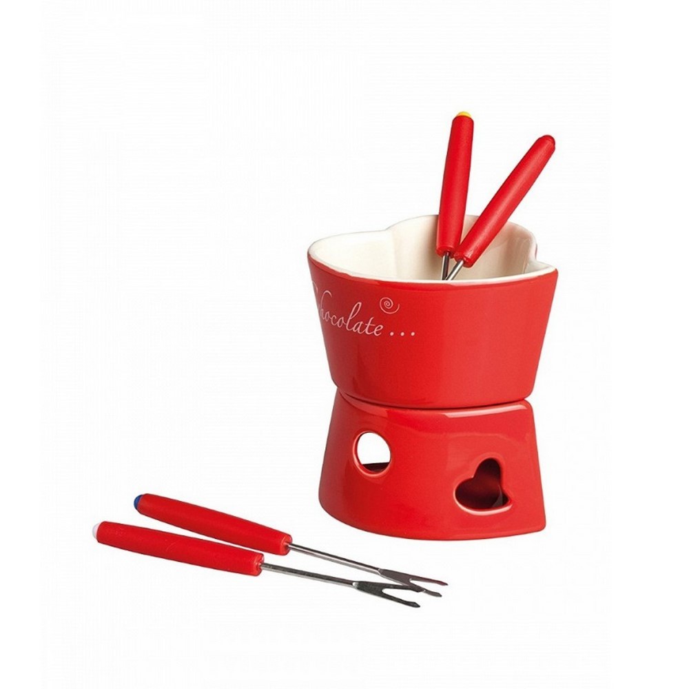 Set fonduta cioccolato a forma di cuore 7 pezzi excelsa Excelsa Set fonduta cioccolato a forma di cuore 7 pezzi excelsa Excelsa