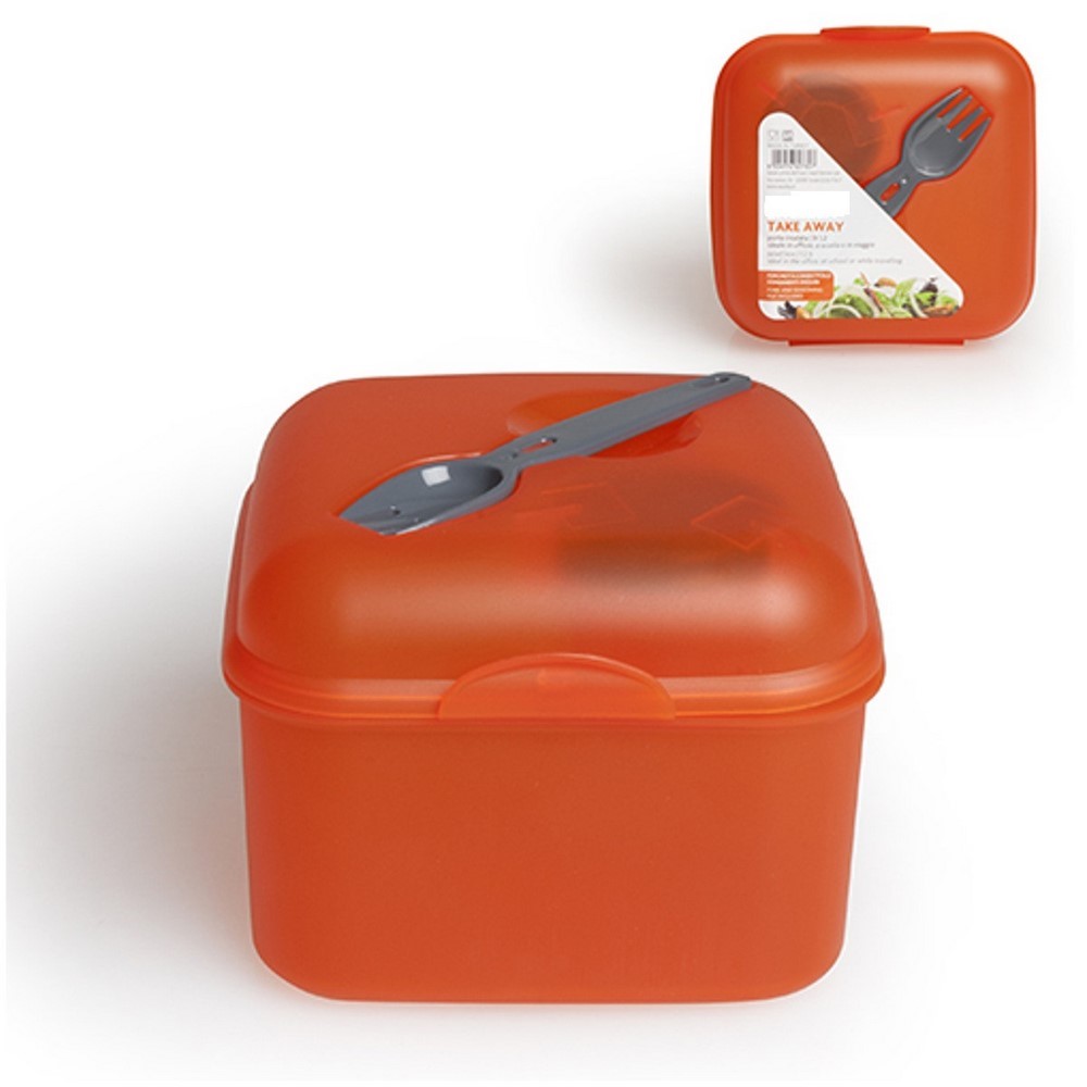 Take away porta insalata/frutta con forchetta e porta condimento Excelsa Take away porta insalata/frutta con forchetta e porta condimento Excelsa