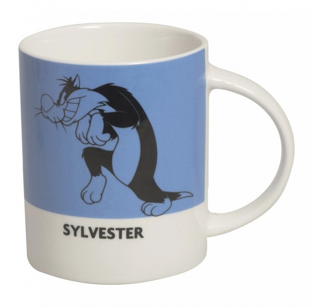 Tazza colazione gatto Silvestro porcellana ML.300 azzurro Excelsa Tazza colazione gatto Silvestro porcellana ML.300 azzurro Excelsa