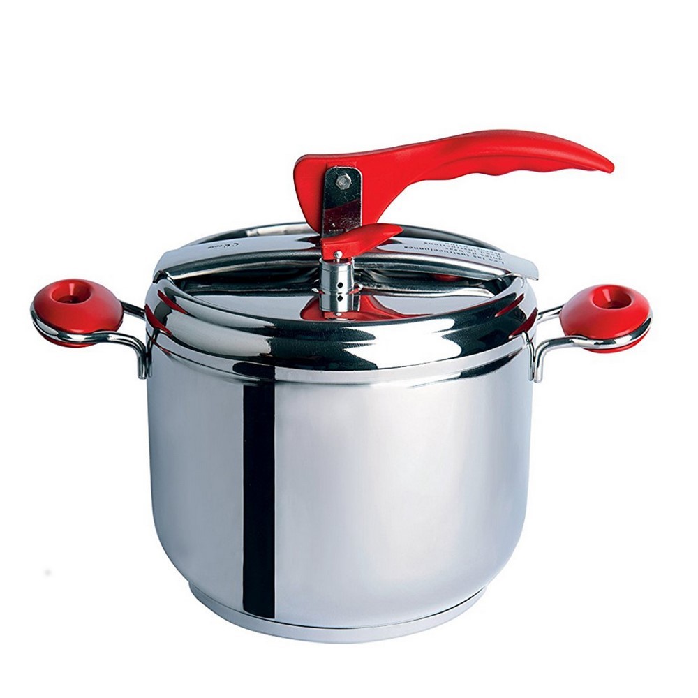 Cook Color Pentola a Pressione 5 Litri, Acciaio Inox ,Rosso, 28x25x25 cm Excelsa Cook Color Pentola a Pressione 5 Litri, Acciaio Inox ,Rosso, 28x25x25 cm Excelsa