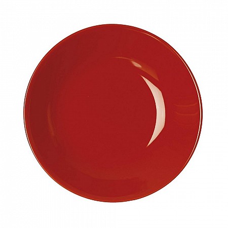 Piatto fondo,Trendy, Ceramica, Rosso, 20x20x1 cm Excelsa